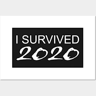 I Survived 2020 Minimal - Humorous Text Posters and Art